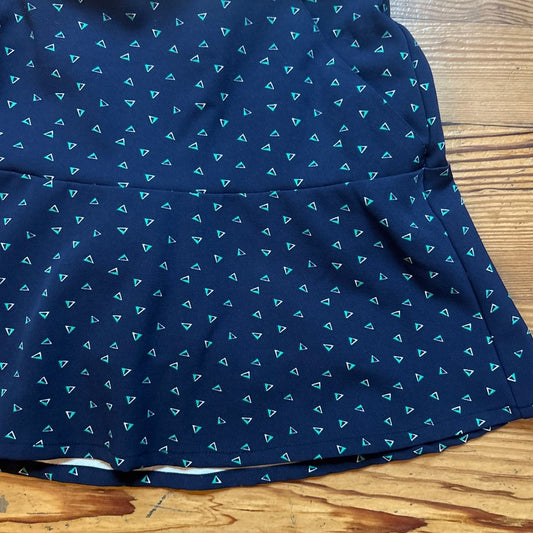 Polo Ralph Lauren navy blue geometric green triangle womens golf skirt SIZE XS