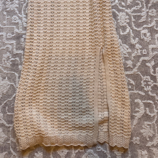 Freshman 1996 cream beige knit crochet maxi dress SIZE M