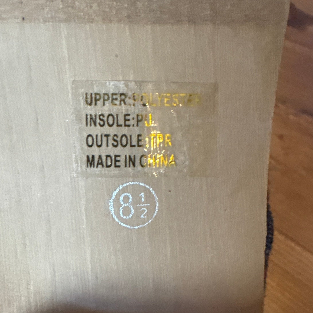 Journee Collection Tatum gray black plaid low heel ankle booties SIZE 8.5