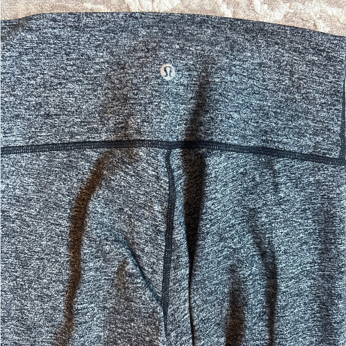 Lululemon heather dark gray high rise full length leggings SIZE 6