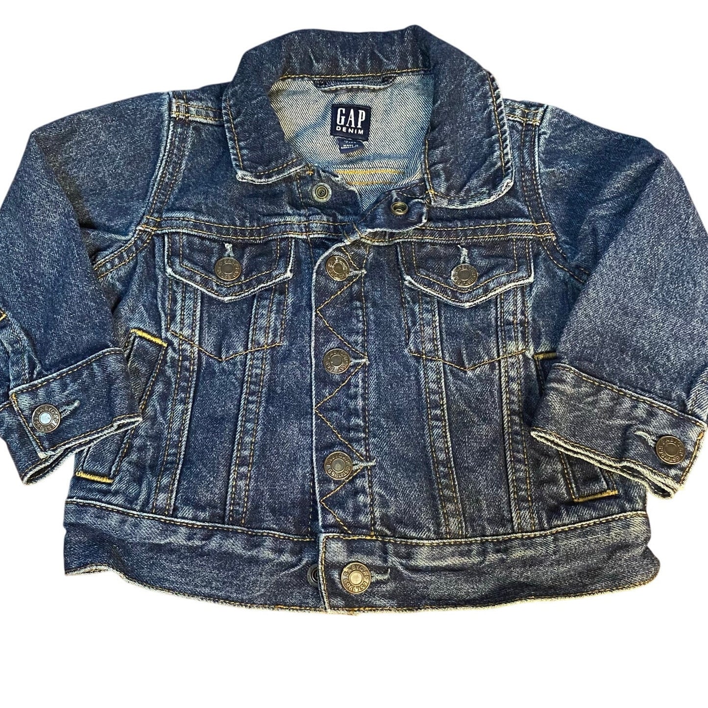 Gap dark wash denim snap closure jean jacket SIZE 12-18M