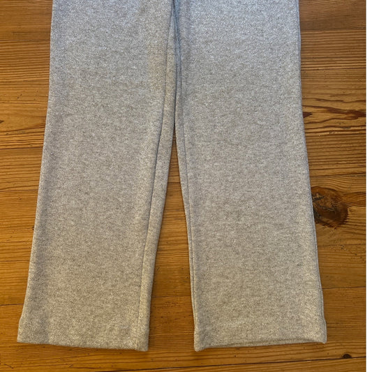 Express light gray silver metallic pull on straight leg trouser pants SIZE XS