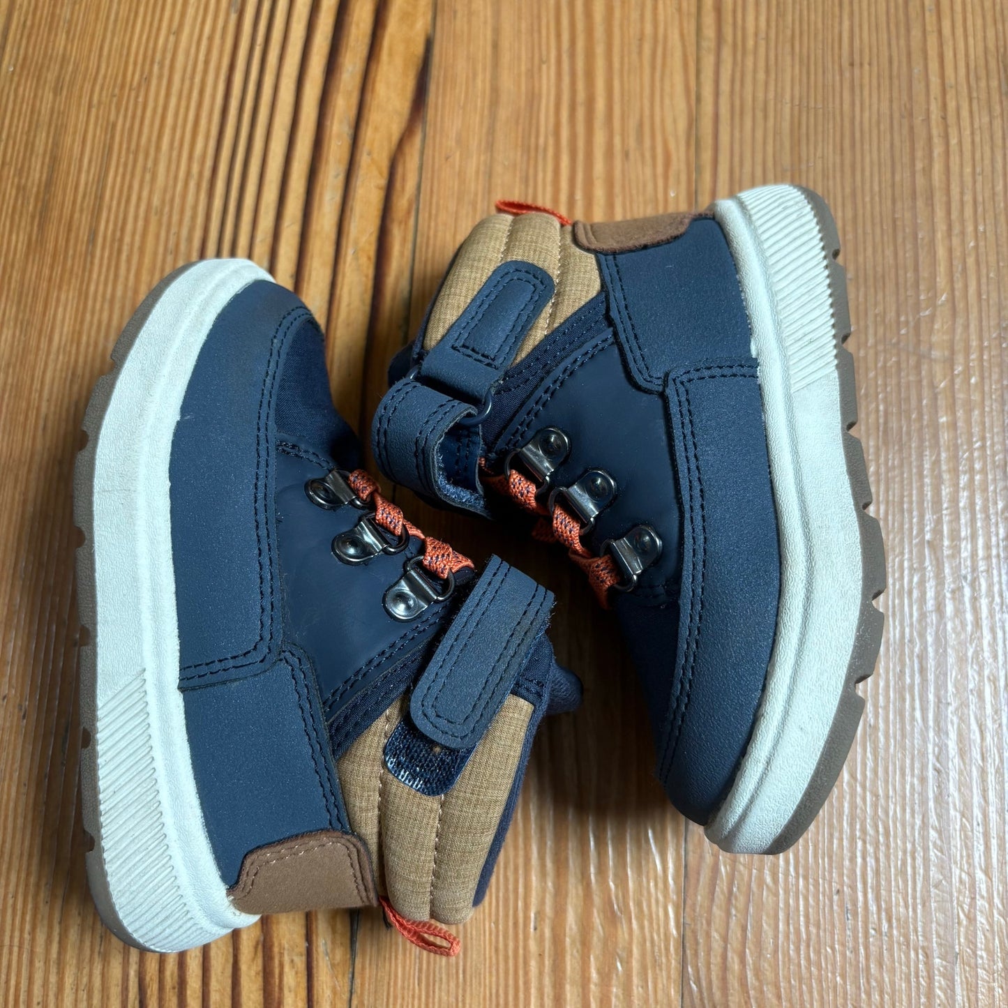 Cat & Jack navy blue slip on high top sneaker boots SIZE 5