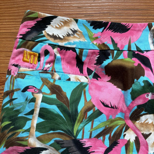 LoudMouth flamingo foliage womens golf skirt SIZE 6