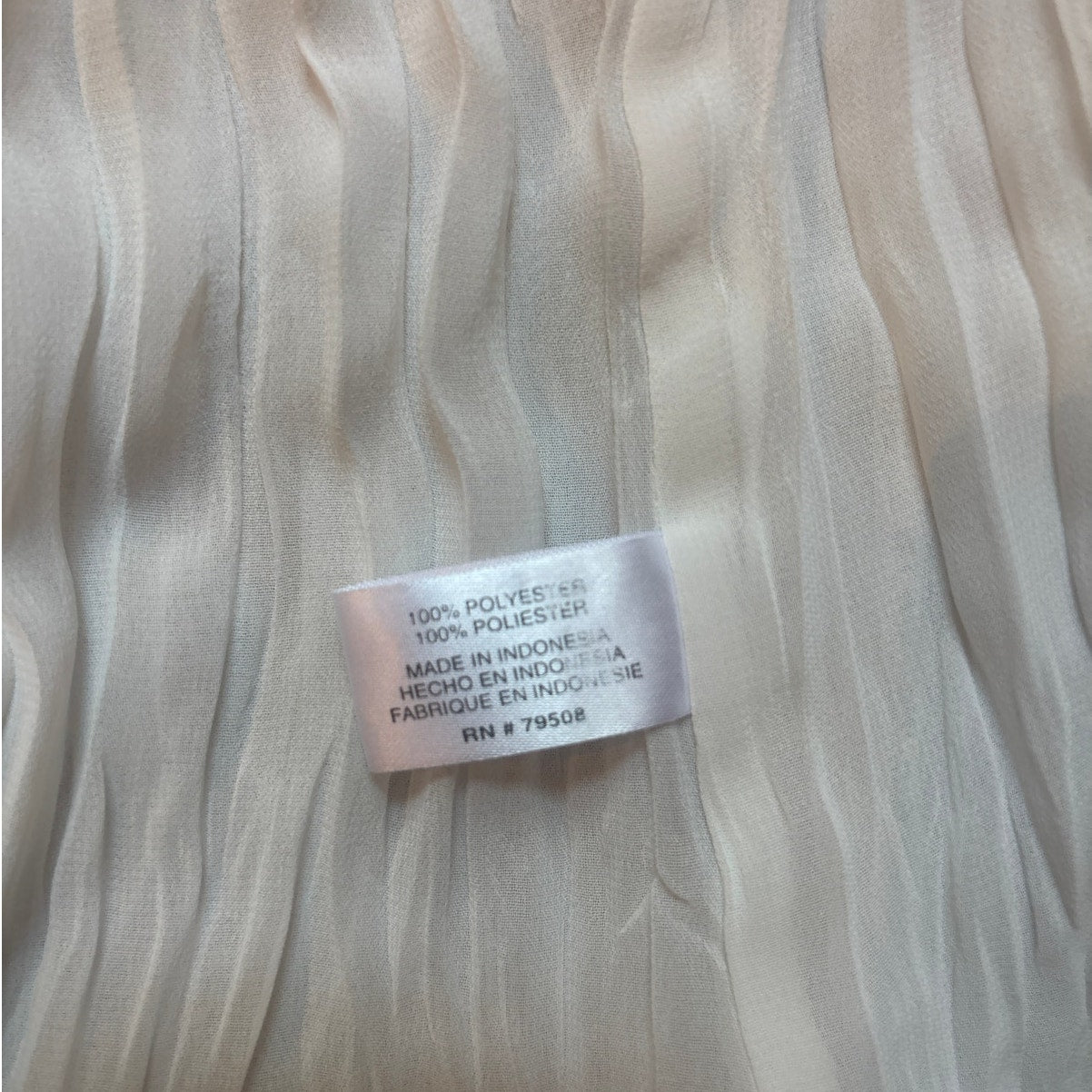 Violet & Claire ivory fairy lace sheer long sleeve button blouse SIZE M