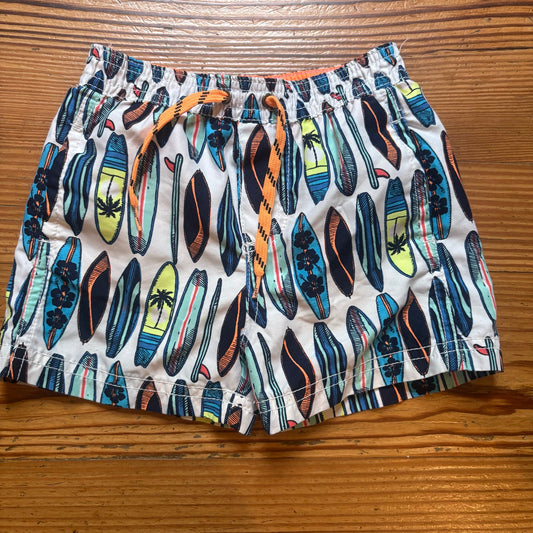 Carter's white colorful surfboard boys swim trunks swimsuit SIZE 18M