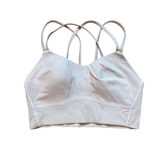 Lululemon white ribbed seamless strappy sports bra SIZE 4
