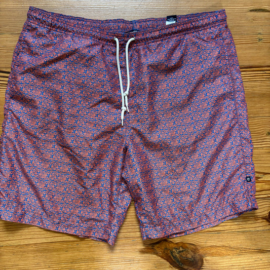 Chaps blue orange pattern drawstring swim shorts SIZE XL