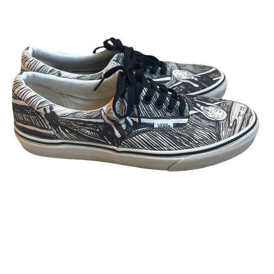 VANS MOMA Era The Scream black white low top unisex lace sneakers SIZE M9.5 W11