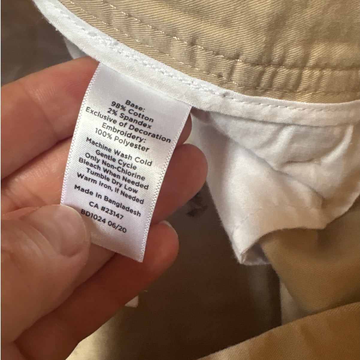 Talbots beige Weekend Chino dachshund embroidered pants SIZE 14