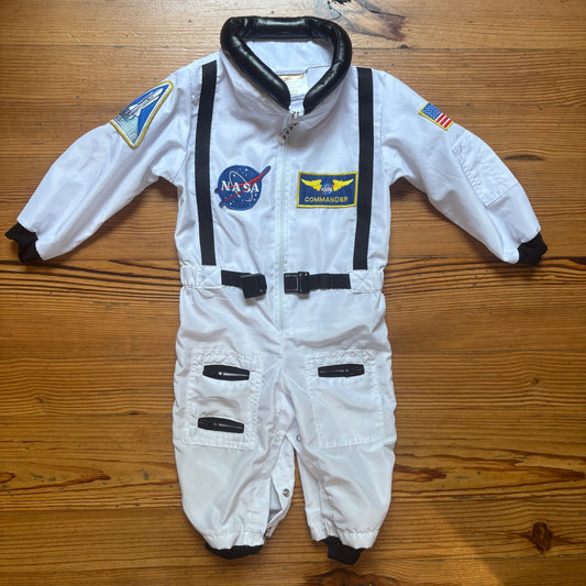 Astronaut white patches zipper halloween baby costume SIZE 18M