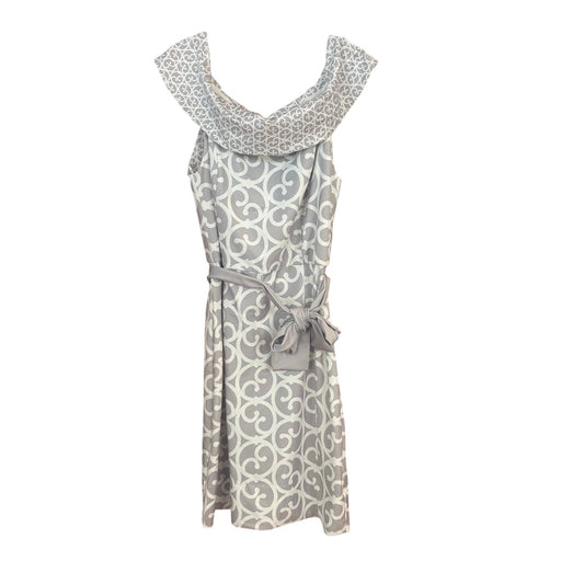 NWT Gretchen Scott Heavens Gate gray white off shoulder dress SIZE XL