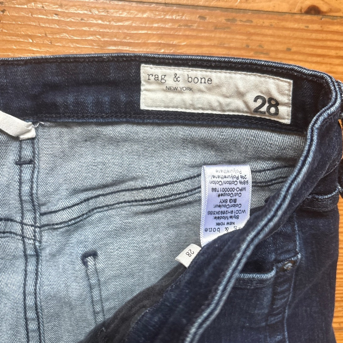 Rag & Bone Jane dark wash super high rise flare jeans SIZE 28