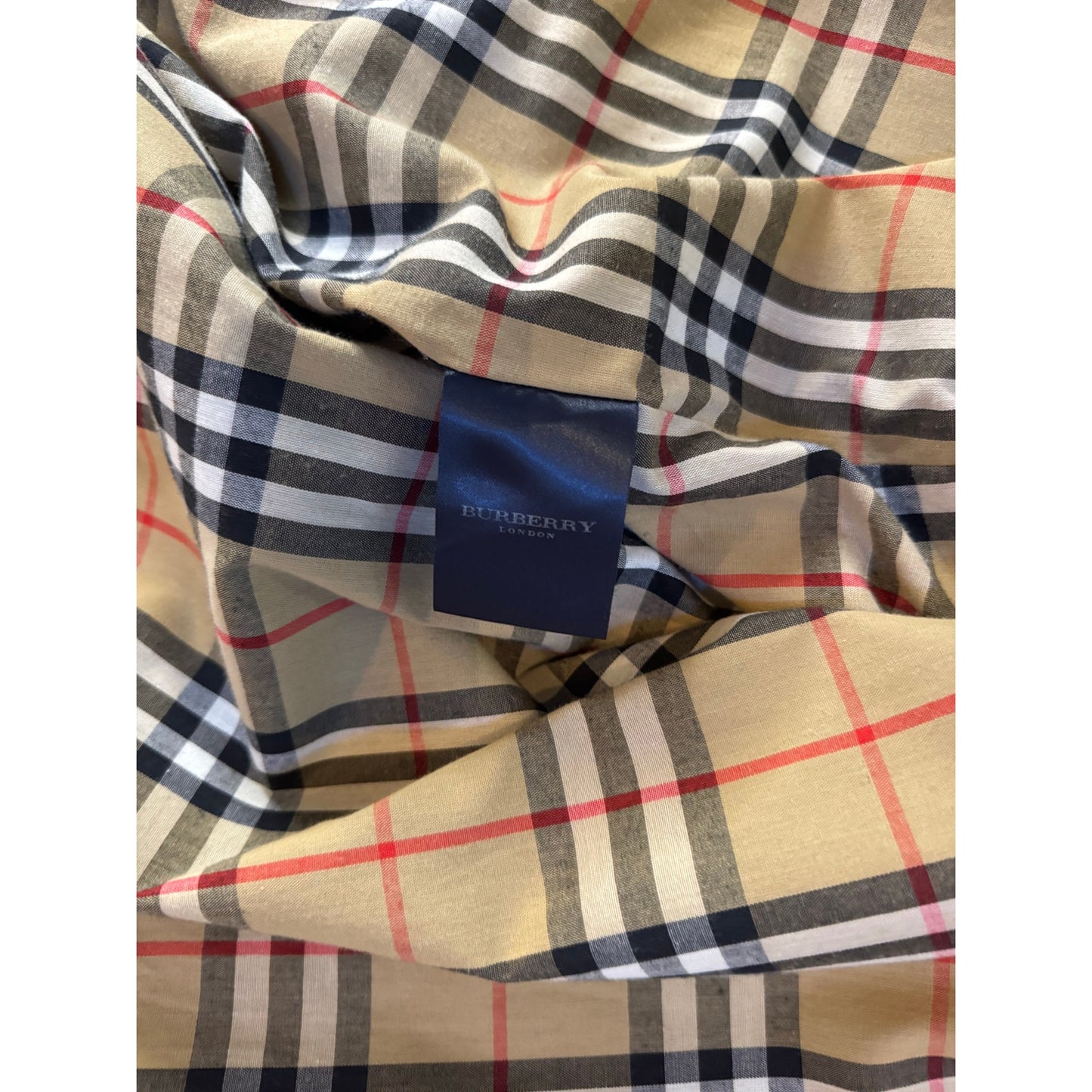 Burberry Trench Coat Black Cotton Liner size 48 L Authentic