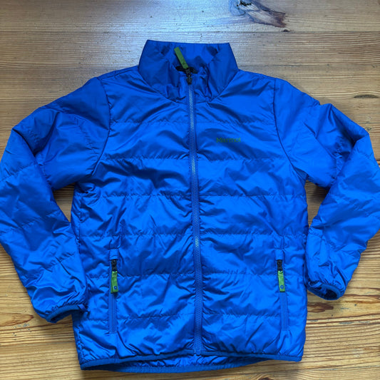 Marmot royal blue puffer full zip high neck boys jacket SIZE XL