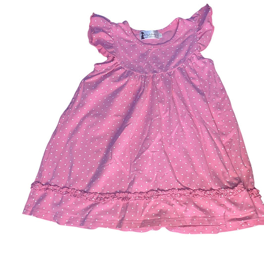 Lily & Londyn's pink polka dot ruffle cap sleeve girls dress SIZE 3T