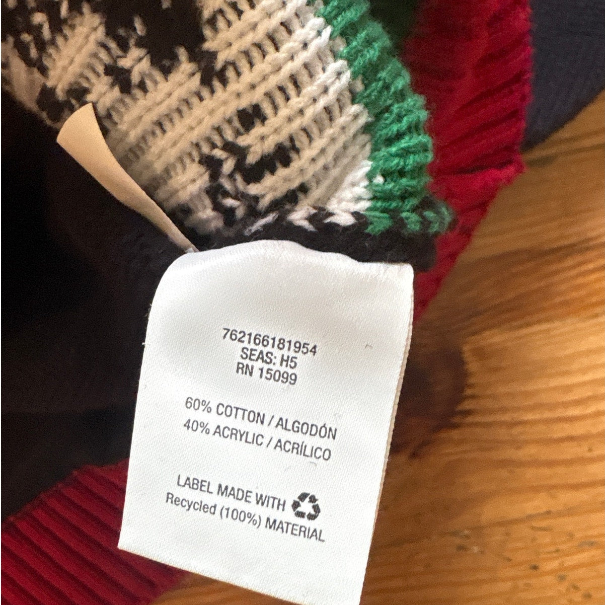 Ugly Christmas Sweater black santa holiday crew pullover sweater SIZE XL