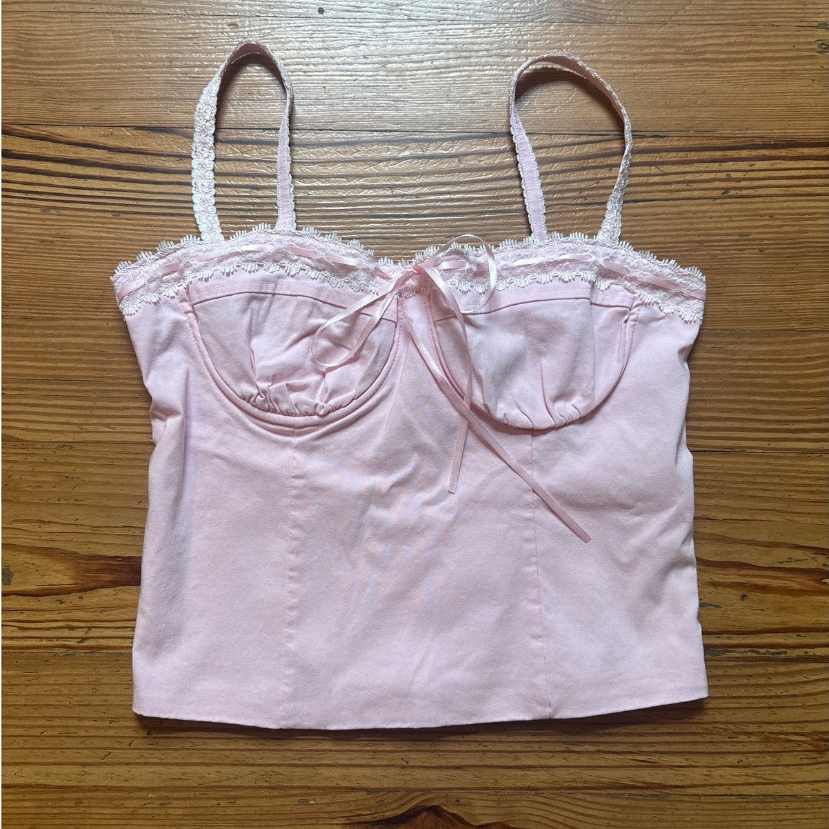 Beverly and Beck light pink corset cami top SIZE M