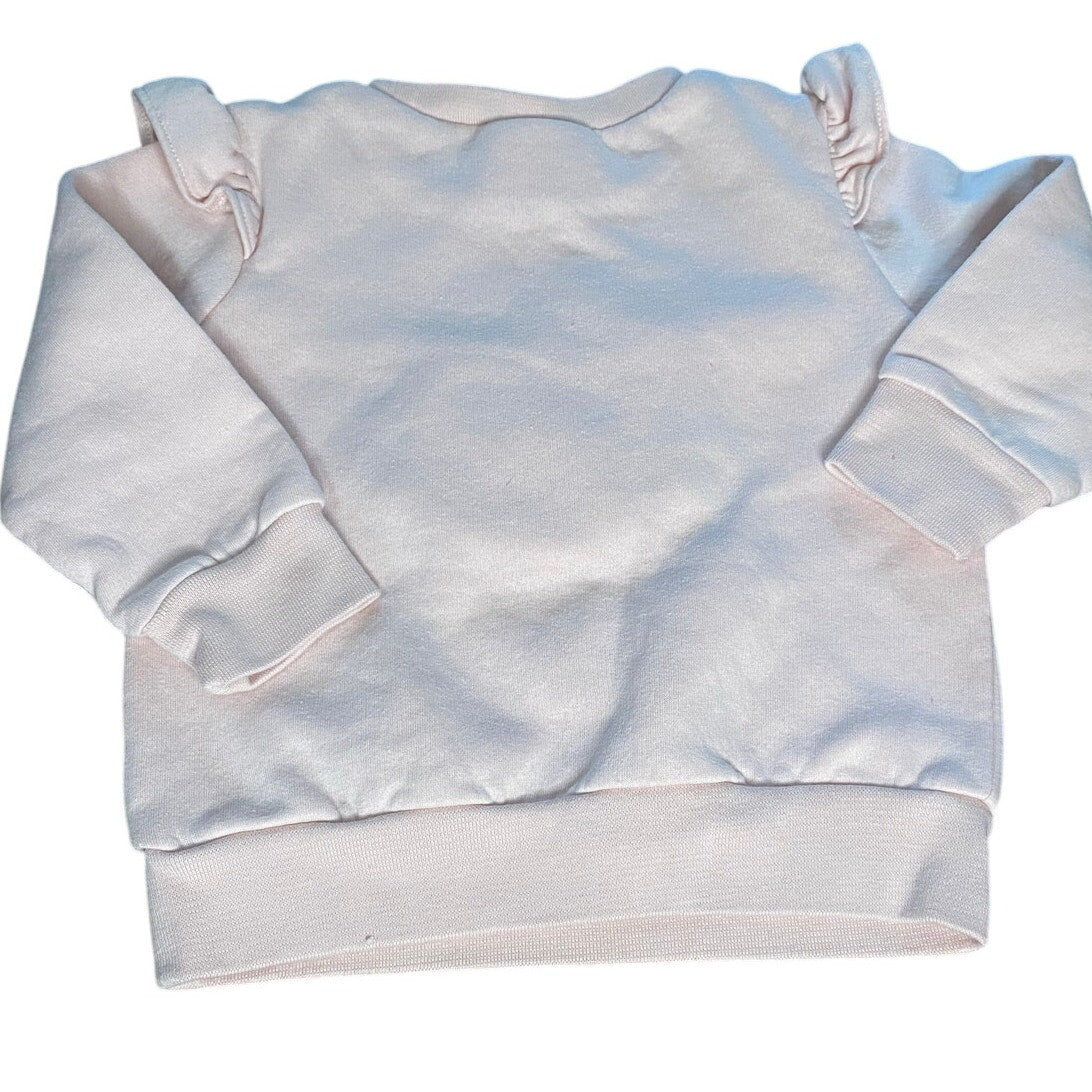 Goodlad light pink textured swan ruffle shoulder sweatshirt SIZE 3T