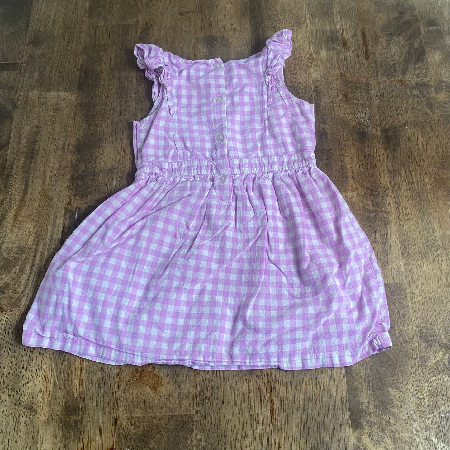 Carter's purple check gingham ruffle tank girls dress SIZE 4T