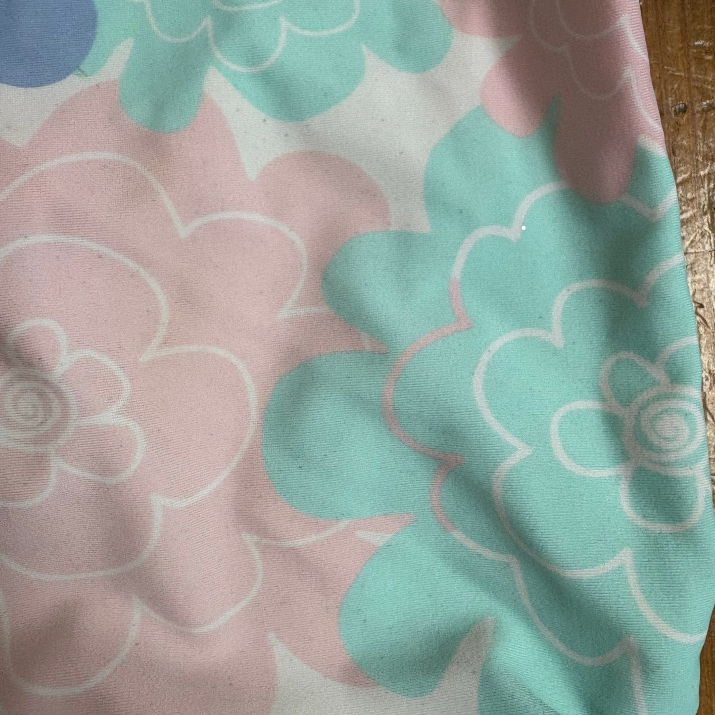 Ruffle Butts blue green florals two piece rashguard baby swimsuit SIZE 12-18M