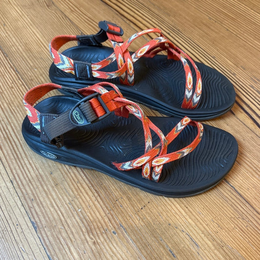 Chaco Z orange strappy adjustable women's sport sandals SIZE 9