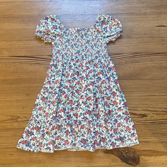 Polo Ralph Lauren colorful floral short sleeve fit flare girls dress SIZE M