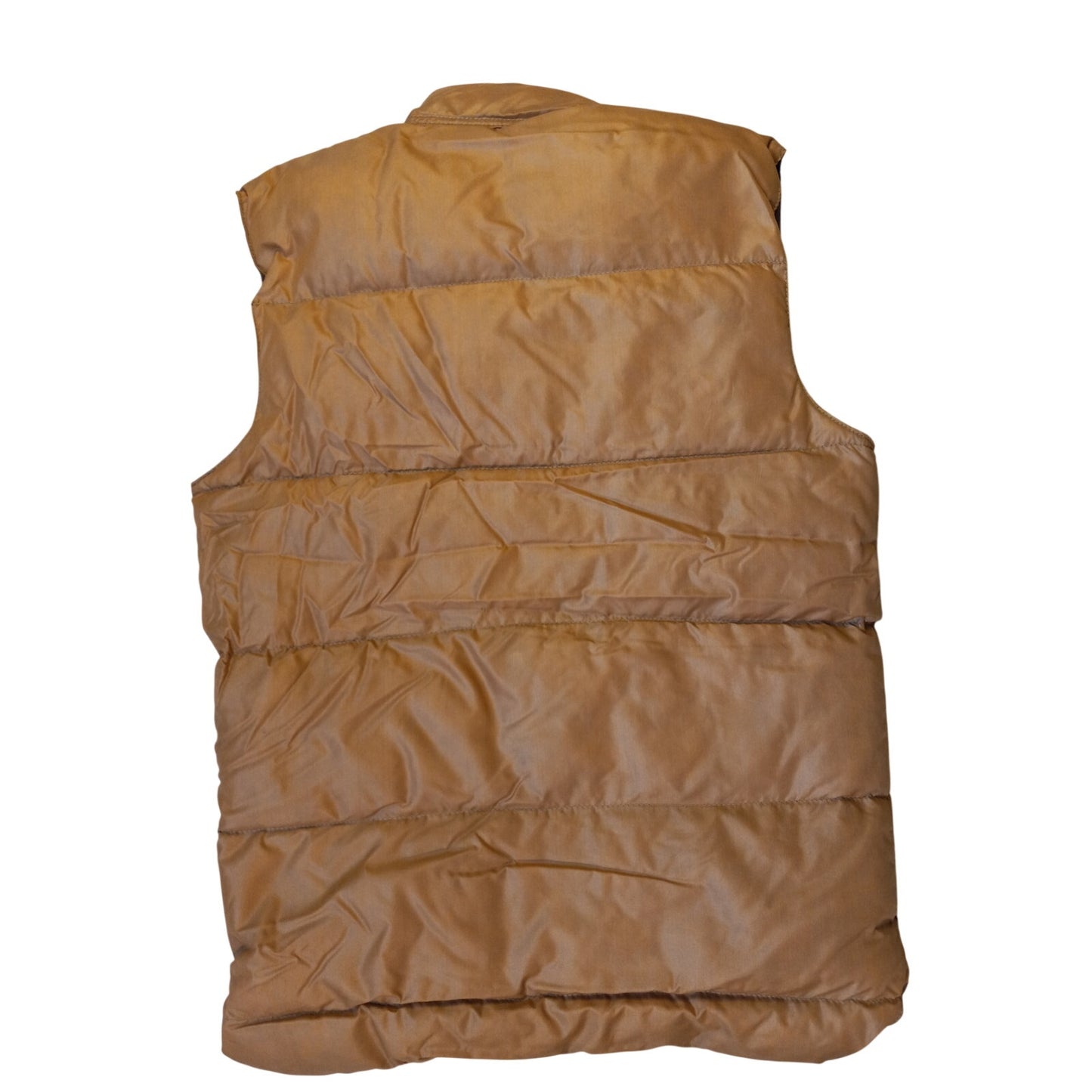 Vintage brown tan reversible down filled puffer vest SIZE S
