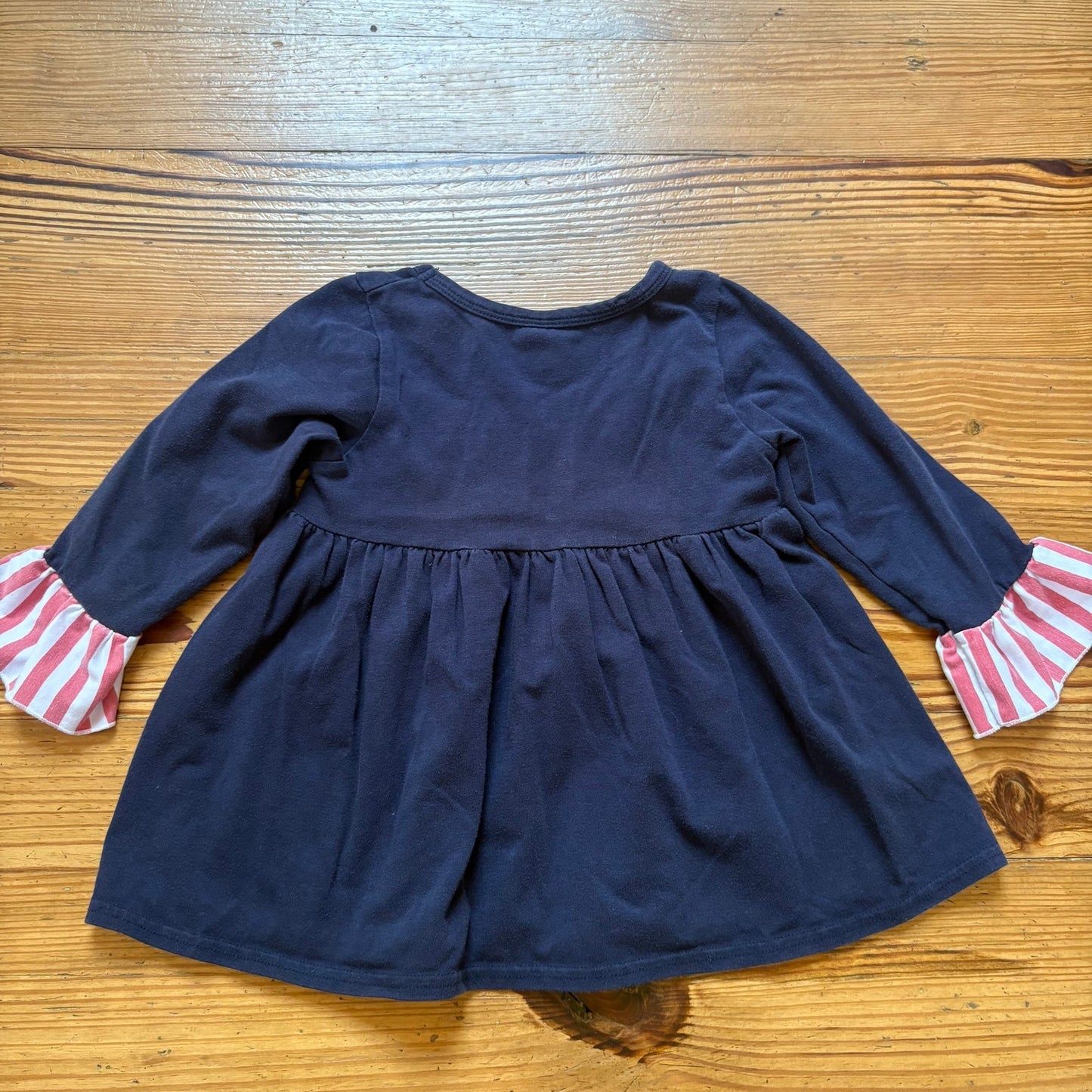 Boutique blue long sleeve ruffle first responders vehicle toddler shirt SIZE 3T