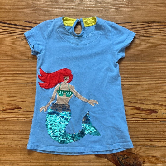 Light blue mermaid embroidered short sleeve toddler dress SIZE 2T