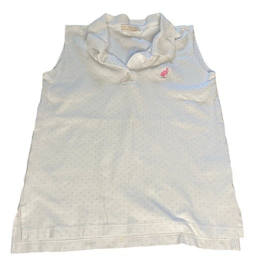 The Beaufort Bonnet Company white polka dot polo tank SIZE 10