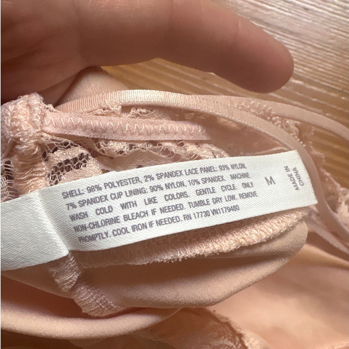 Auden blush pink sheer lace adjustable strap intimates slip dress SIZE M