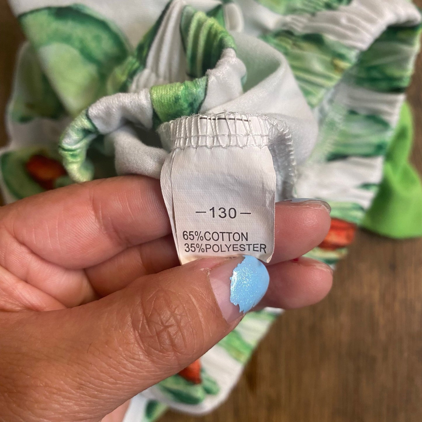 Boutique white green avocado ruffle bow pull on shorts SIZE 7