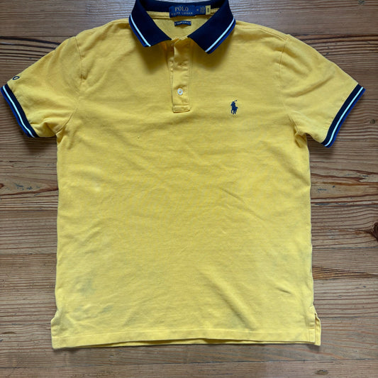 Polo Ralph Lauren yellow navy pony short sleeve polo shirt SIZE M