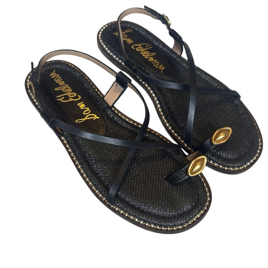 Sam Edelman Tenly black toe loop sling black sandals SIZE 7.5