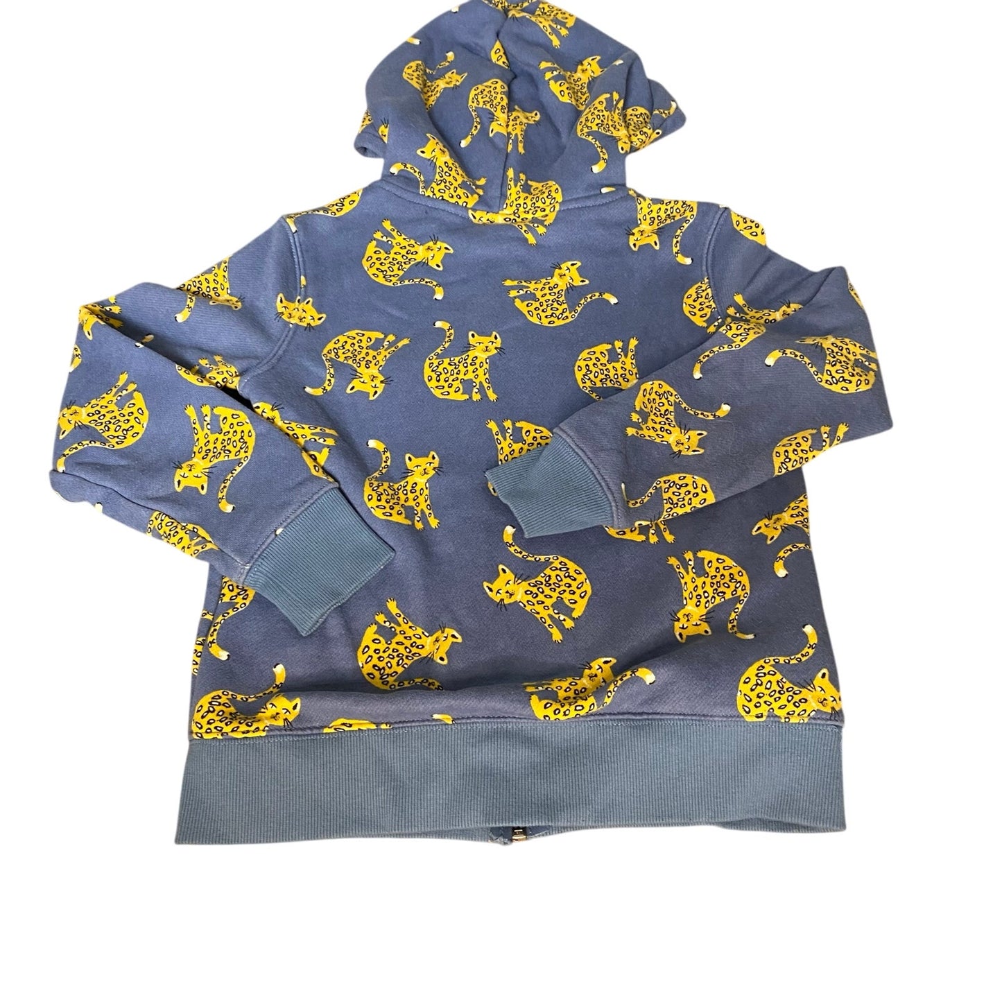 Amazon Essentials blue tiger printed full zip hooded sweatshirt SIZE M