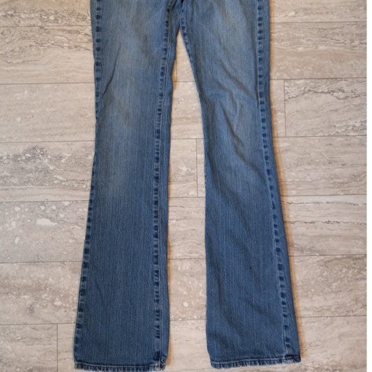 Lucky Brand Dungarees y2k medium wash low rise denim womens jeans SIZE 00