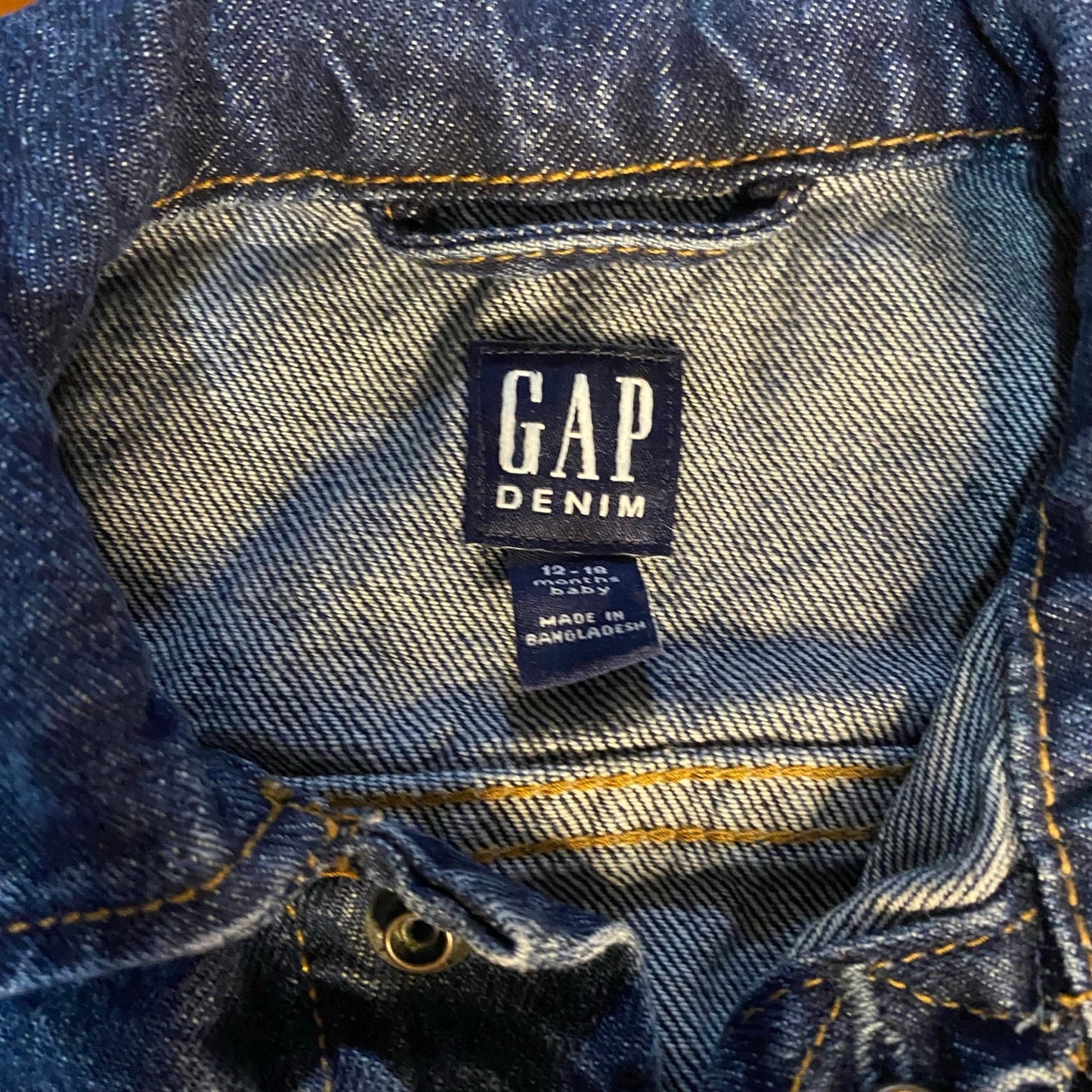 Gap dark wash denim snap closure jean jacket SIZE 12-18M