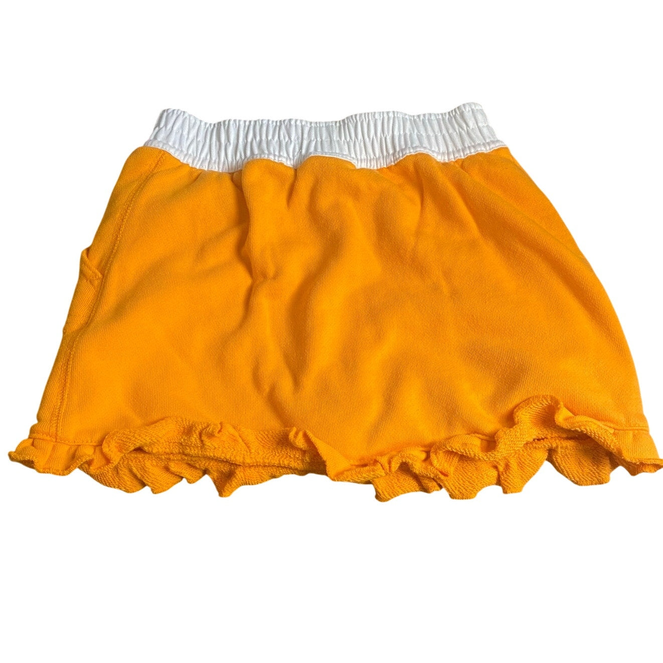 Lands' End orange ruffle bottom pull on shorts lined skirt SIZE 3T