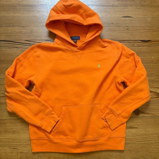 Polo Ralph Lauren orange green pony pullover hoodie sweatshirt SIZE XL