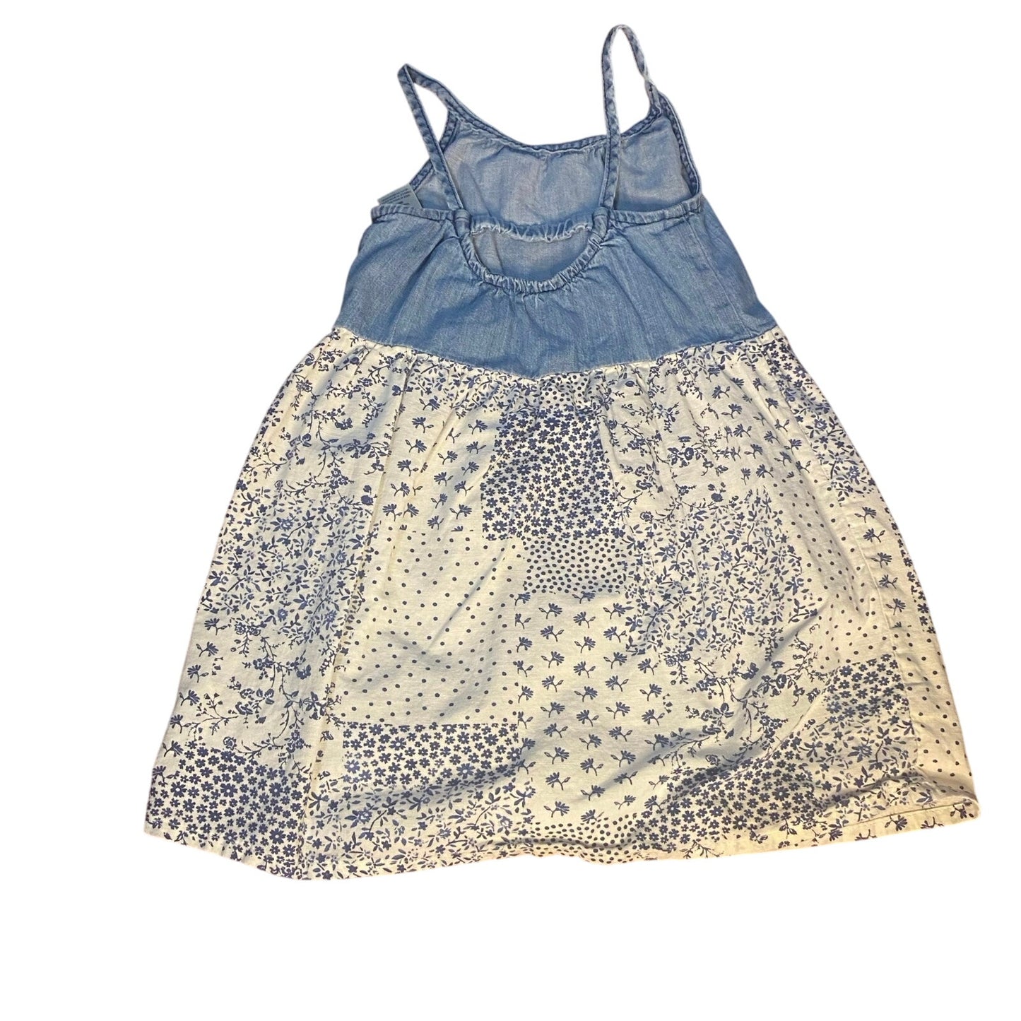 OshKosh B'gosh denim sleeveless floral bottom toddler dress SIZE 2T