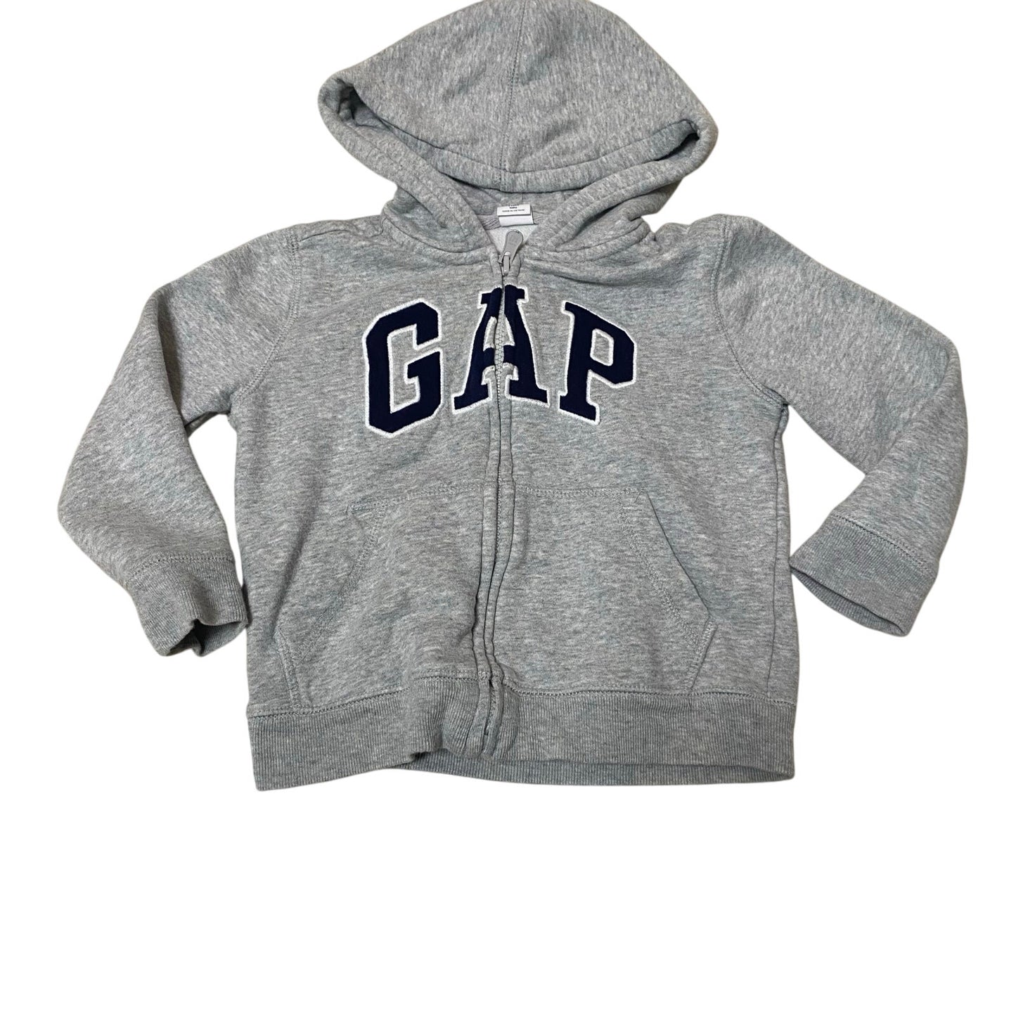 Gap light gray logo full zip hooded sweatshirt SIZE 4