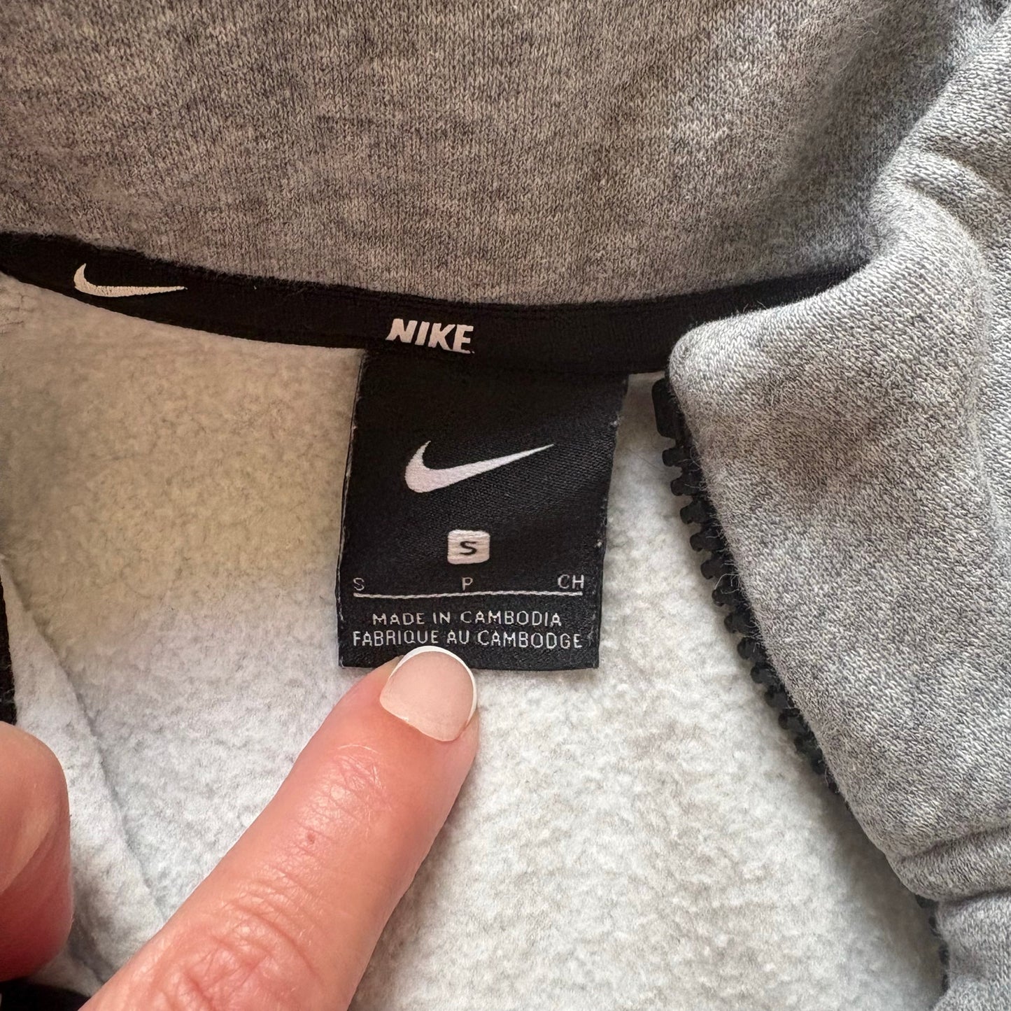 Nike Liverpool gray half zip mock neck fleece sweater SIZE S