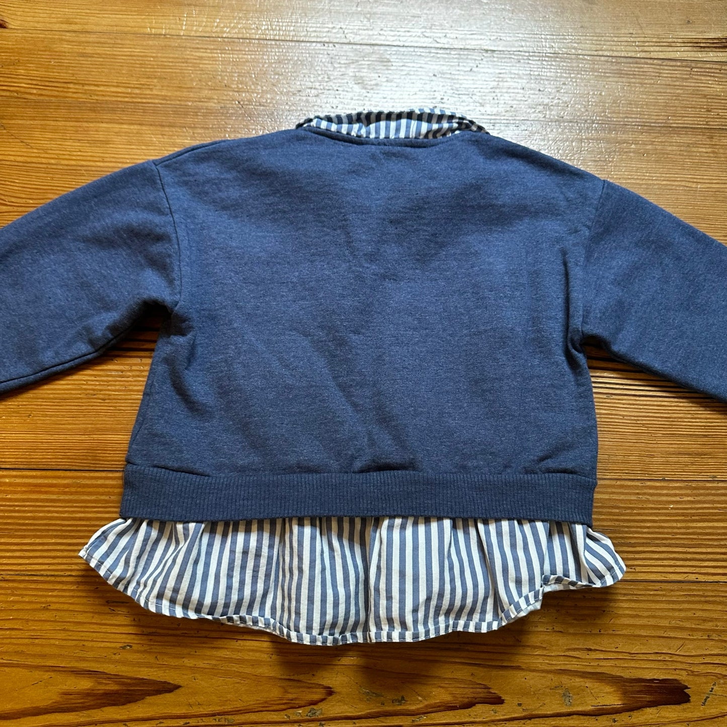 Jessica Simpson blue white striped layered collar sweater SIZE 5