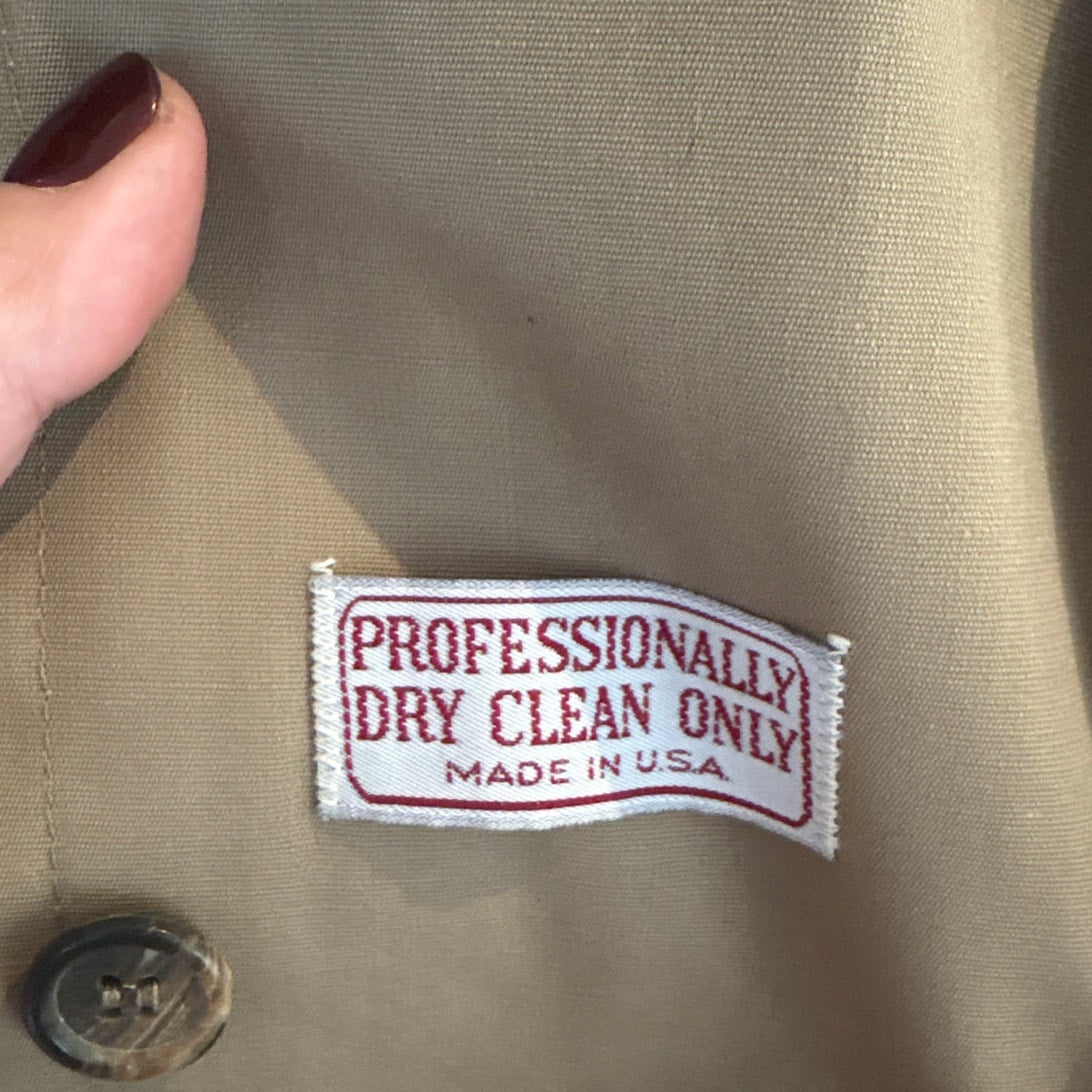 Botany 500 beige belted double breasted mens trench coat SIZE M