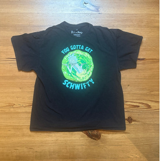 Ripple Junction Rick and Morty black short sleeve graphic shirt SIZE XL