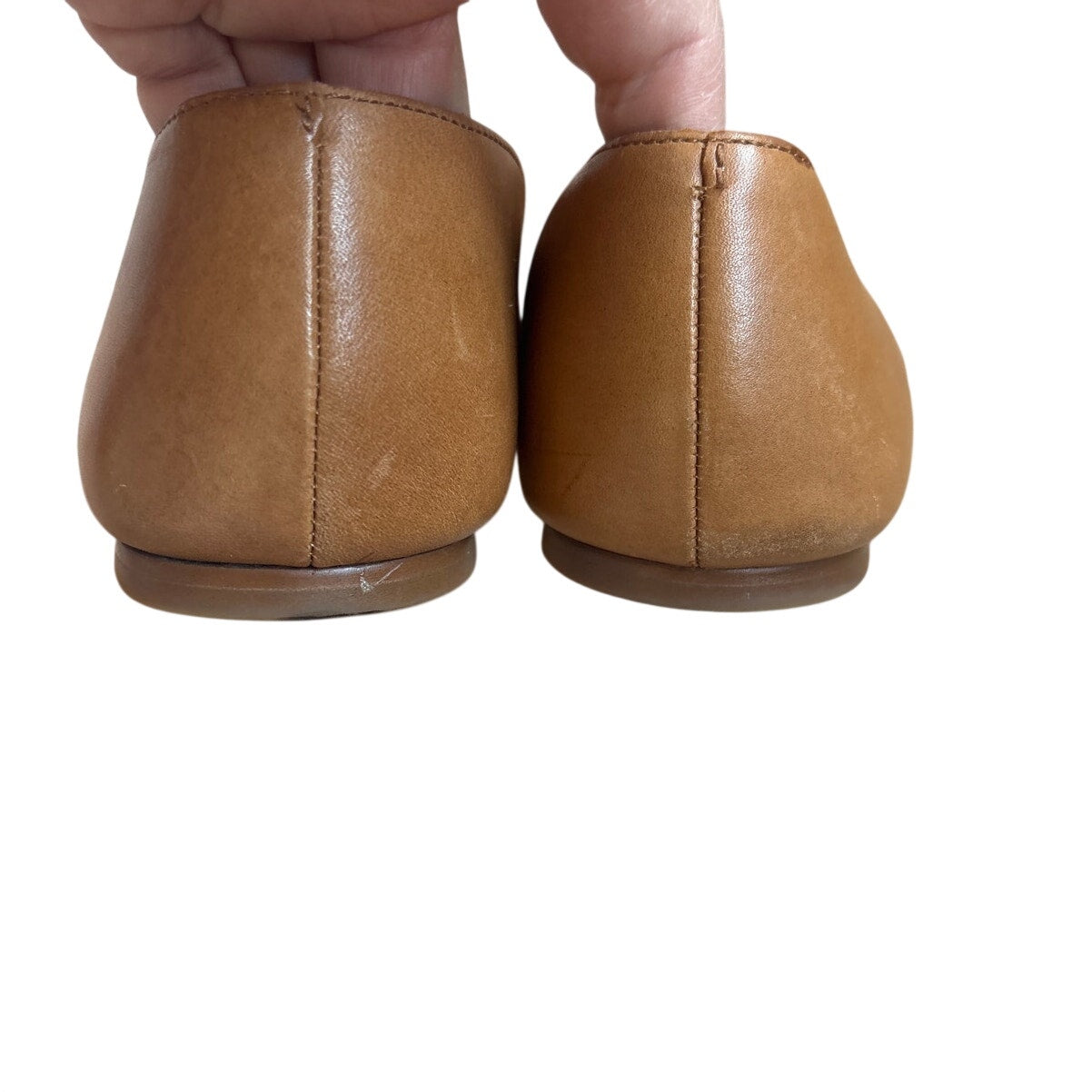 Madewell The Frances Skimmer pointed tow brown leather loafers SIZE 9