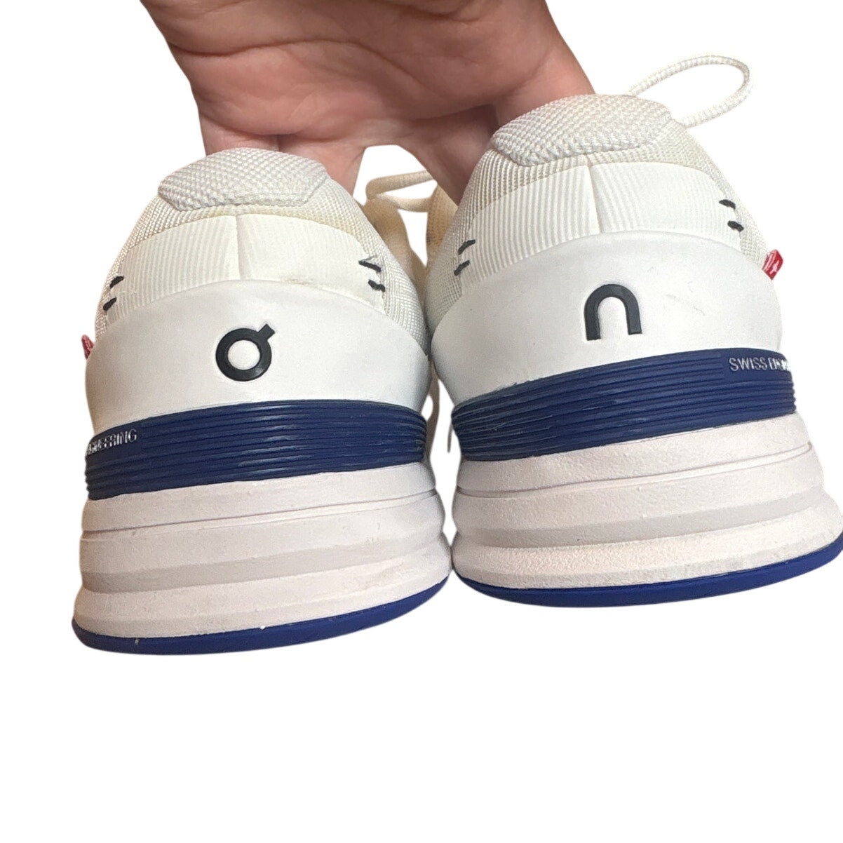 On Cloud The Roger Pro white blue accent tennis sneakers SIZE 10.5