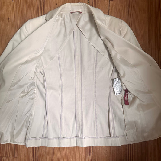 Max Mara beige quarter sleeve womens blazer jacket SIZE 2