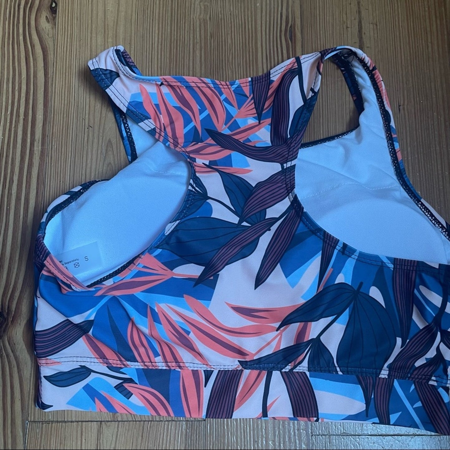 NWOT SHEIN Floral racer back high rise bikini SIZE S